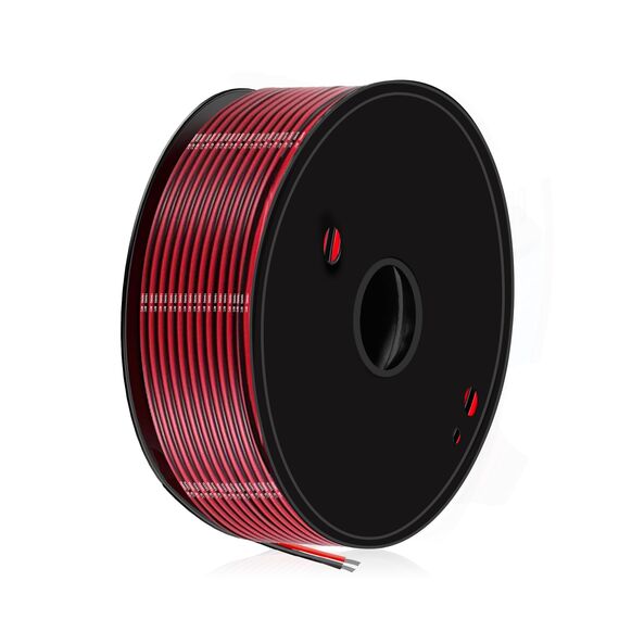 1,31 mm² Elektrokabel - XINWANG 16 Gauge Kupferkaschiertes Aluminiumkabel (15 Meter Schwarz/Rot) - Hohe Leitfähigkeit, PVC-Isolierung, 300V/600V, Ideal für Heim- und Gewerbeprojekte