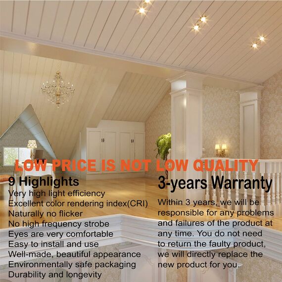 EACLL Mini GU10 LED Warmweiss 3.5 Watt Ersetzt 50W Halogen Leuchtmittel, 4er-Pack, 450lm 3000K Birnen, AC 230V Flimmerfrei Strahler, Abstrahlwinkel 120 Grad Spot, Nicht Dimmbar Reflektor Lampen Ø35mm