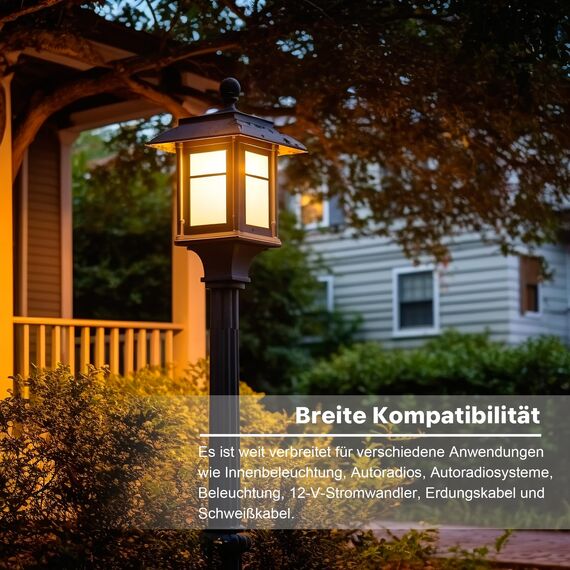 1,31 mm² Elektrokabel - XINWANG 16 Gauge Kupferkaschiertes Aluminiumkabel (15 Meter Schwarz/Rot) - Hohe Leitfähigkeit, PVC-Isolierung, 300V/600V, Ideal für Heim- und Gewerbeprojekte