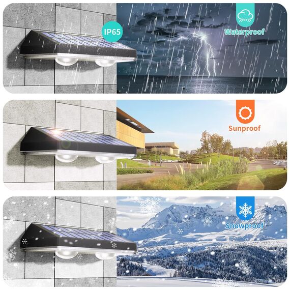 HAMLITE Solarlampen für Außen Garten,RGB Gartenleuchten Solar mit 8 Farbtemperaturen,IP65 Wasserdichte,Super Hell Solarlampen für Außen für Terrasse Garten Stufen Treppen Zäune-4 Stücke