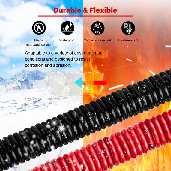 0,52 mm² Elektrokabel - XINWANG 20 Gauge Kupferkaschiertes Aluminiumkabel (15 Meter Schwarz/Rot)- Hohe Leitfähigkeit, PVC-Isolierung, 300V/600V, Ideal für Heim- und Gewerbeprojekte.