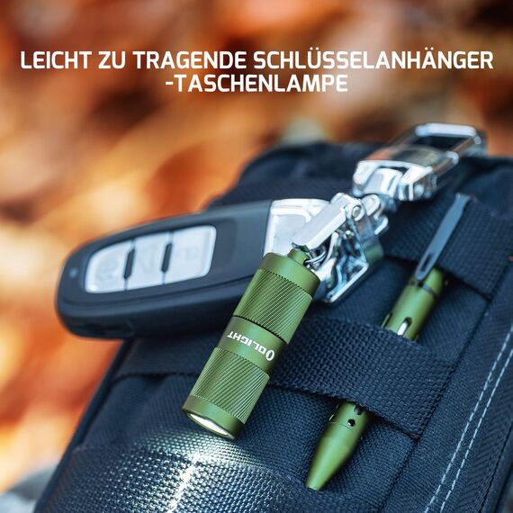 OLIGHT I1R II Pro EOS Mini LED Taschenlampe 180 Lumen Superhelle USB-Aufladbare Handlampe Schlüsselbund, IPX8 und 1,5m Fallschutz kleine Lampen für Outdoor Camping und Repaturen OD Grün