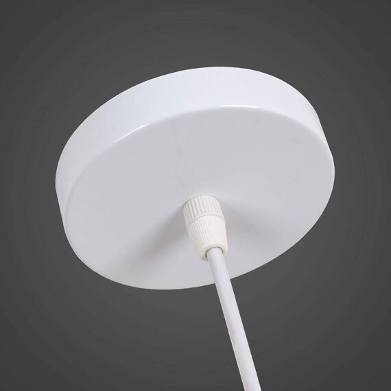 Hängelampe weiß Vintage Pendelleuchte Käfig Lampenschirm Weiß Hängende Lampe,E27 Lampen fassungstyp,Retro Lampenschirm Licht für Küchen Schlafzimmer Bar Salon Restaurant,Stab,hängelampe wohnzimmer