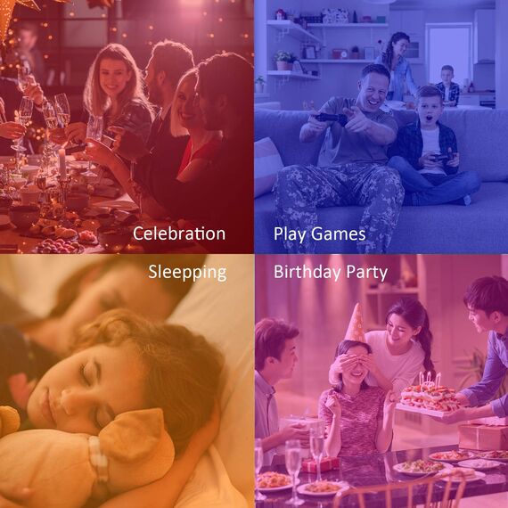 ChangM RGBW LED Lampen, 10W E27 Farbige Licht Leuchtmit RGB LED Leuchtmittel Dimmbar mit Fernbedienung, Farbwechsel Lampen LED Birnenmit 12 Farben+ Warmweiß