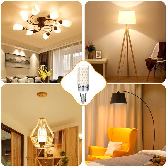 Blewandy E14 LED Warmweiss 12W, 1200Lm LED Glühbirne Ersatz 100W Halogenlampe, Warmweiß 3000K Maiskolben Lampe E14, Kein Flimmern Nicht Dimmbar Energiesparlampe, 6 Stück