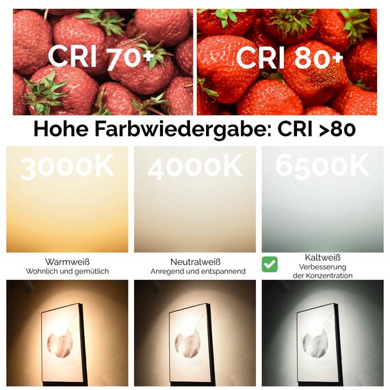 Lumiled 12V GU5.3 LED Lampen Leuchtmittel Spot 10 Stück Set, MR16 6W (entspricht 50W) 6500K Kaltweiß 580 Lumen 120° Abstrahlwinkel Spots Glühbirnen