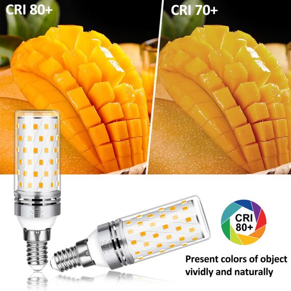 Blewandy E14 LED Warmweiss 12W, 1200Lm LED Glühbirne Ersatz 100W Halogenlampe, Warmweiß 3000K Maiskolben Lampe E14, Kein Flimmern Nicht Dimmbar Energiesparlampe, 6 Stück