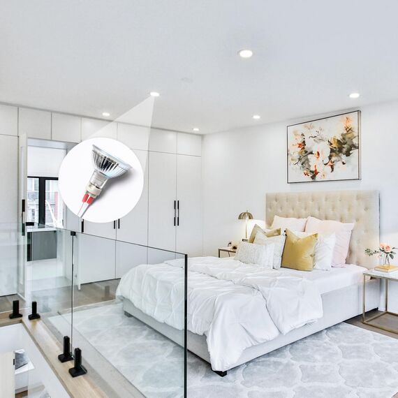 DiCUNO MR16 GU5.3 Fassung mit 15cm Silikonkabel, Sockel G4/GY6.35, Bi-Pin Stiftsockel für LED Lampen, Halogen, Glühbirnen, 12-250V, 2A, 100W, hitzebeständig bis 200°C, 50er Pack