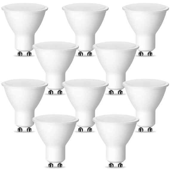 Kwazar Luminaire 10 Stück GU10 LED Lampen 7W, 500 Lumen, Neutralweiß 4000K, 120° Strahlwinkel, Ersetzt 65W Halogenlampen, Reflektorlampen für Decken- und Akzentbeleuchtung