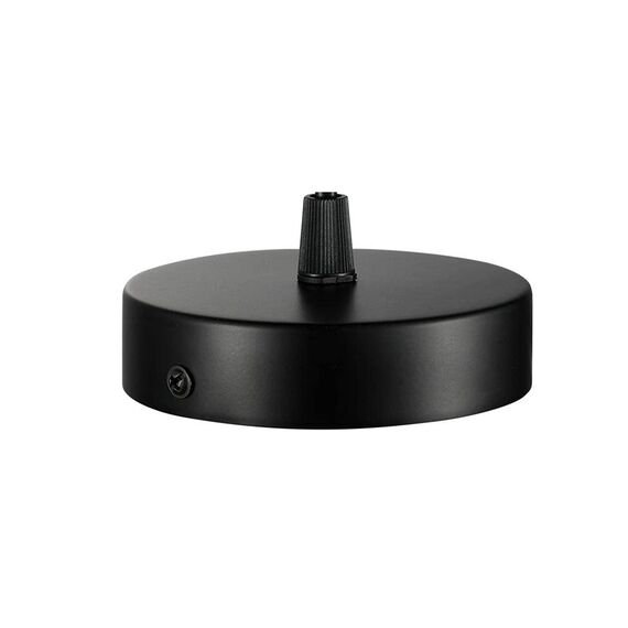 Chedin Deckenbaldachin 100x20mm,Anschlussdose aus Metall,1 Loch Runder Lampenschirm - Deckenrosette - Mattschwarz,alle Lampen Geeignet (1 pcs)