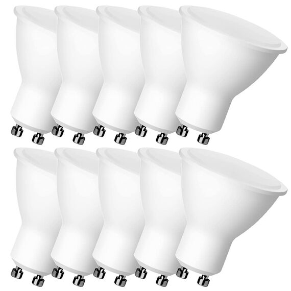 Kwazar Luminaire GU10 LED Kaltweiss 1W Lampe, Ersetzt 10W Halogenlampen, 100 Lumen Leuchtmittel, 6000K 120° Strahlwinkel Reflektorlampen, 10 Stück