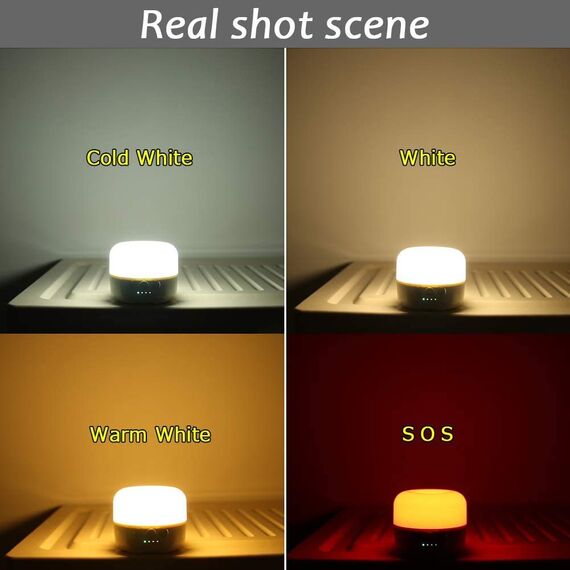 Campinglampe, LED Camping Lampen USB Aufladbar mit 5200 mAh, 4 Helligkeiten Leuchtmodi & Stufenlos Dimmbar & Eingebauter Starker Magnet Campingleuchte für Wandern, Notfall