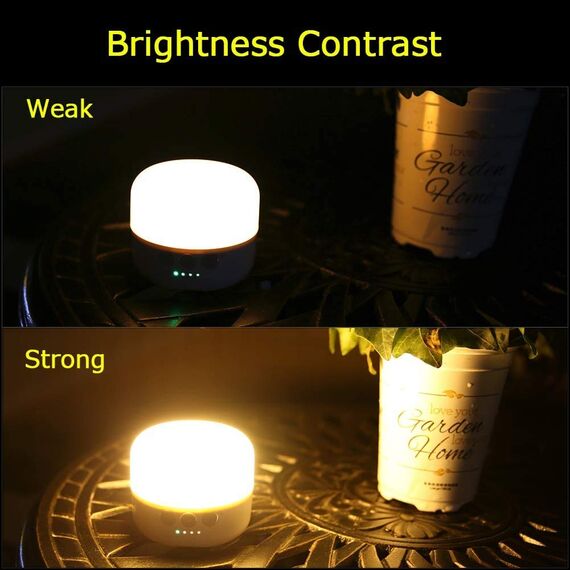 Campinglampe, LED Camping Lampen USB Aufladbar mit 5200 mAh, 4 Helligkeiten Leuchtmodi & Stufenlos Dimmbar & Eingebauter Starker Magnet Campingleuchte für Wandern, Notfall