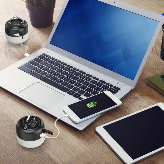 Campinglampe, LED Camping Laterne USB Aufladbar mit 5200 mAh, 4 Helligkeiten Leuchtmodi & Stufenlos Dimmbar & Eingebauter Starker Magnet Campingleuchte für Wandern, Notfall