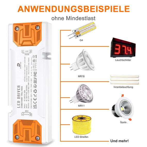 DUSKTEC Trafo Transformator 230V auf 24V DC LED Netzteil Treiber 30W 1,25A Flach, 24V LED Driver Power Supply Konstantspannungs Möbeleinbau für 24 Volt Gleichstrom Beleuchtung Strip