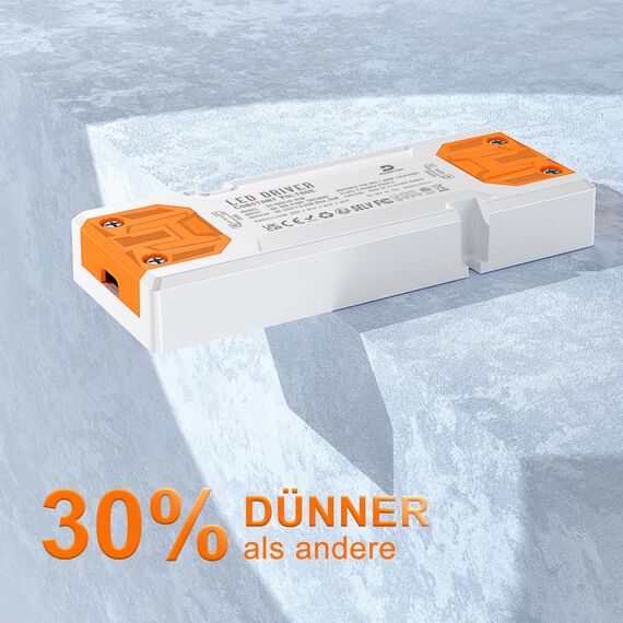 DUSKTEC LED Trafo 24V Flach, LED Netzteil 24V DC Driver Treiber 15W, Transformator 230V AC auf 24 Volt Gleichstrom, Niedervolt Power Supply Konstantspannungs für LED-lampen Streifen Spots