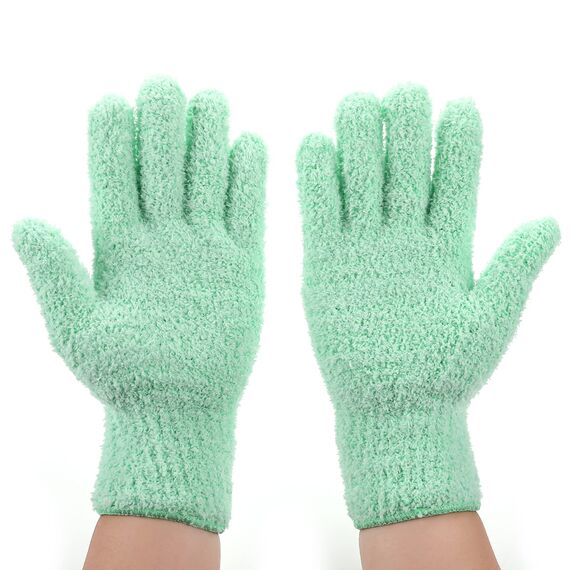 ASTER 2Paare Mikrofaser Staubhandschuhe Waschbar Reinigungshandschuh Korallenvlies Putzhandschuhe Abstauben Cleaning Gloves für Küchen Haus Jalousien Lampen Möbel und schwer zugängliche Ecklücken