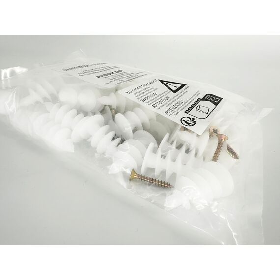 85mm / 25 Stück Dämmstoffdübel Dübel WDVS Hartschaumdübel zum wärmebrückenfreien Befestigen von Briefkästen Lampen Bewegungsmeldern in Dämmplatten