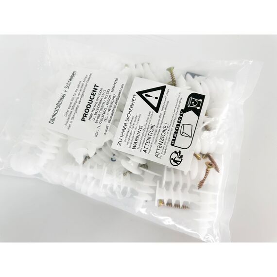 125mm / 10 Stück Dämmstoffdübel Dübel WDVS Hartschaumdübel zum wärmebrückenfreien Befestigen von Briefkästen Lampen Bewegungsmeldern in Dämmplatten