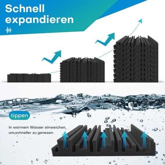 48 Stück Akustikschaumstoff Schaumstoffplatte, Schalldämmung Akustikpaneele, 5 x 30 x 30 cm Schallabsorber Akkustikschaumstoff, Hoher Dichte Akustikschaumstoff für Live-Studios, Aufnahmestudios