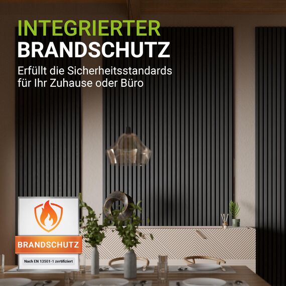 Juskys Akustikpaneele 4er Set 2,88 m² – Wandpaneele 120x60 cm zur Wandverkleidung, reduziert Hall & Lärm, dekorative Wandplatten – Eiche Dunkelgrau