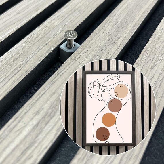 Haken für Akustikpaneele ohne bohren Akupanels Akustikwandpaneele Kein Bohren 4 Schraubhaken in einer Schachtel Akustikpaneele Zubehör