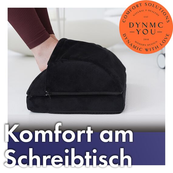 Fußstütze Schreibtisch – Ergonomische Schreibtisch Fußablage & Fußhocker für Büro & Home Office, Fussstütze unterm Schreibtisch, Bürozubehör, Schreibtisch Zubehör, TEST SEHR GUT, Oeko-Tex zertifiziert