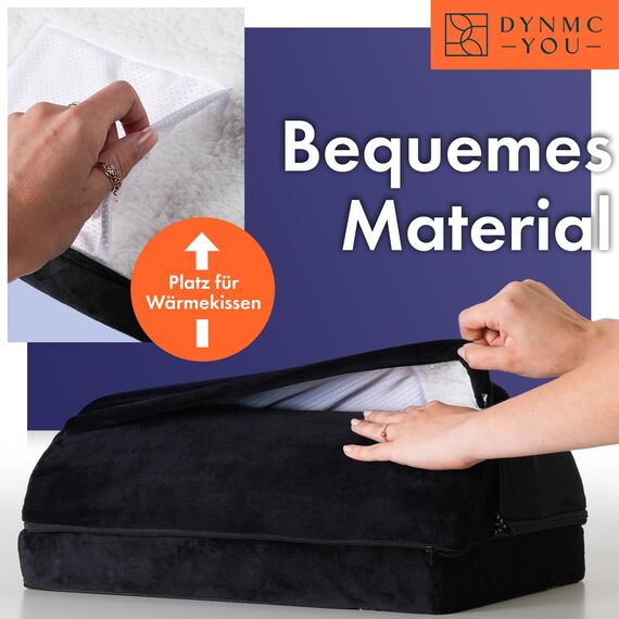 Fußstütze Schreibtisch – Ergonomische Schreibtisch Fußablage & Fußhocker für Büro & Home Office, Fussstütze unterm Schreibtisch, Bürozubehör, Schreibtisch Zubehör, TEST SEHR GUT, Oeko-Tex zertifiziert