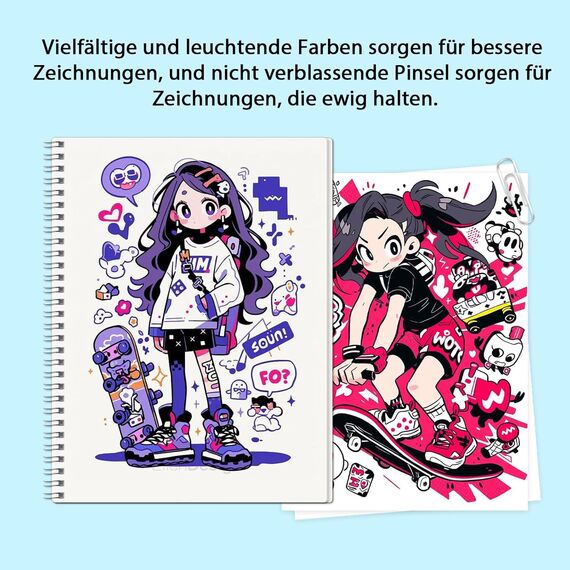 TBC The Best Crafts 168 Farben alkohol marker, doppelseitiger alcohol marker, schnell trocknend und Permanenter alkoholmarker set für Malerei, Design, Manga