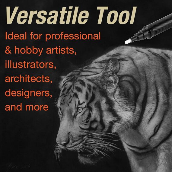 FABER-CASTELL 185610 - Radiergummi Stift Precision Eraser Pen, inklusive Nachfüllradierer, für Profis und Hobbykünstler (Radierstift (Doppelpack))