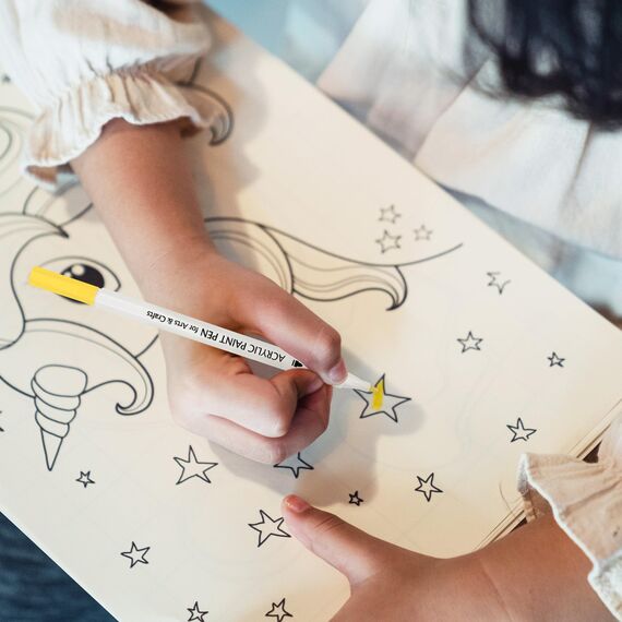 TBC The Best Crafts Acrylstifte für Steine Wasserfest, 24 Farben, Acrylstifte Wasserfest, Steine Bemalen Stifte, Acrylic Paint Marker, Glasmalstifte für Leinwand, Holz, Ostergeschenke Kinder