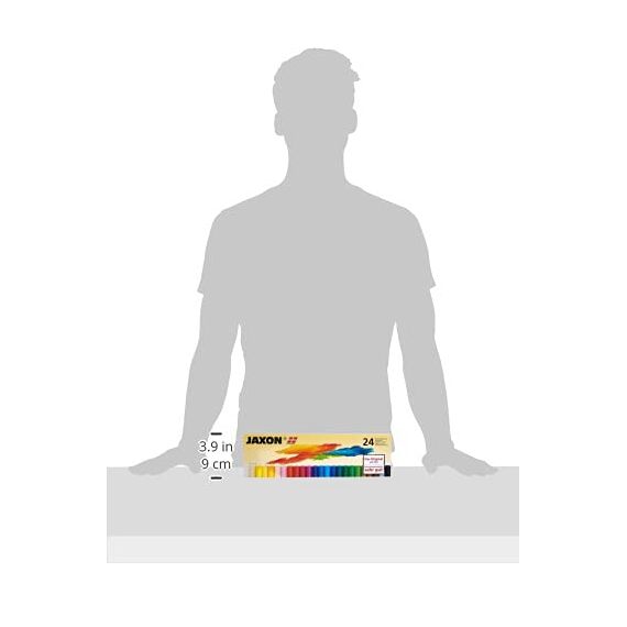 Honsell 47424 - Jaxon Ölpastellkreide, 24er Set im Kartonetui, brillante, lichtechte Farben, ideal für Künstler, Hobbymaler, Kinder, Schule, Kunstunterricht, frei von Schadstoffen