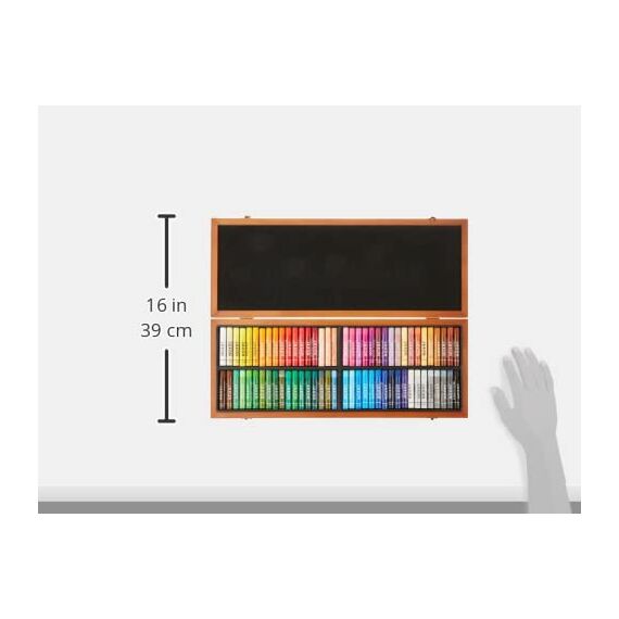 Honsell 47473 - Jaxon Ölpastellkreide, 72er Set im Holzkoffer, brillante, lichtechte Farben, ideal für Künstler, Hobbymaler, Kinder, Schule, Kunstunterricht, frei von Schadstoffen