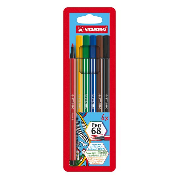 STABILO - Premium-Filzstift - Pen 68-6er Pack
