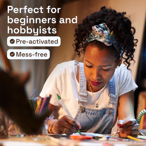 Artistro Acrylstifte Zeichenset für Stein, Holz, Stoff, Glas & Keramik – Wasserfest mit Doppelspitze – Perfekt zum Basteln, Malen & Dekorieren zu Christmas, Künstlerbedarf – 24 Farben