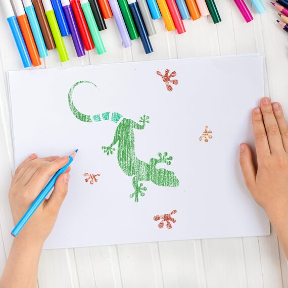 NAKLEO Schablonen Malen für Kinder, 8 Stück Set 15x15cm Reptilien Amphibien, Kinder Kreatives Zeichenschablonen, Kunststoff Wiederverwendbar Malschablone DIY Handwerk, Papier Wand Holz Stoff