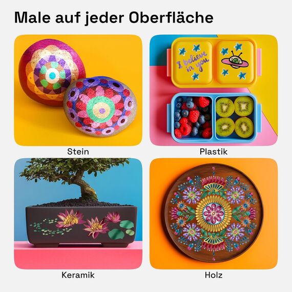 Artistro 12 Metallische Marker, Mittlere Spitze, Metallic-Marker für Weingläser, Steinmalerei, Schwarzes Papier, Scrapbooking, Kartengestaltung, DIY-Fotoalbum, Keramik