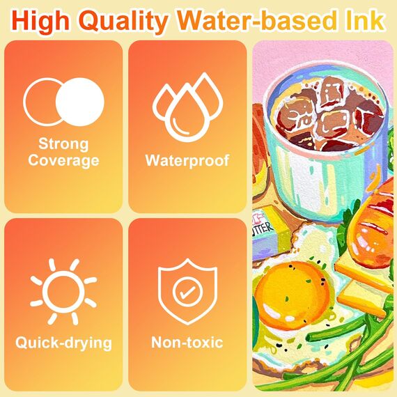 Laconile 240 Farben Acrylstifte für Steine Wasserfest, Brush Tip Acrylic Pens Set, Schnelltrocknend und Ungiftig, Ideal Acrylstifte zum Bemalen für Steinen, Glas, Leinwand, Keramik, Holz, Metall