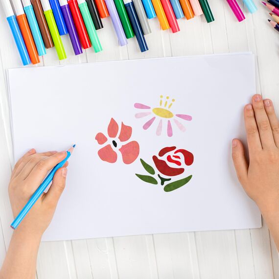 NAKLEO Schablonen Malen für Kinder, 8 Stück Set 15x15cm Blumen, Kinder Kreatives Zeichenschablonen, Kunststoff Wiederverwendbar Malschablone DIY Handwerk, Papier Wand Holz Stoff