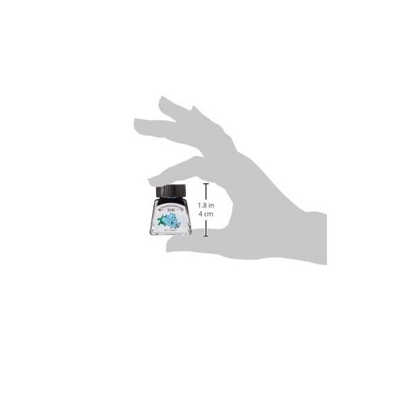 Winsor & Newton 1090105 Zeichentusche Set, 4 Farben, wasserbeständig für Illustratoren, Grafikern, Kalligraphen und Künstler - Kobaltblau / Apfelgrün / Kanariengelb / Karmesinrot