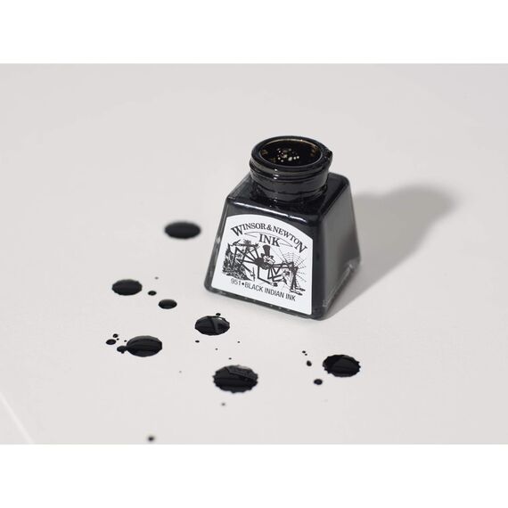 Winsor & Newton 1005227 Drawing Inks - Zeichentusche für Kalligraphen, Illustratoren, Grafikern, Künstler - wasserbeständige Farben, herrvorragender Transparenz, 14ml Flasche - Tiefrot
