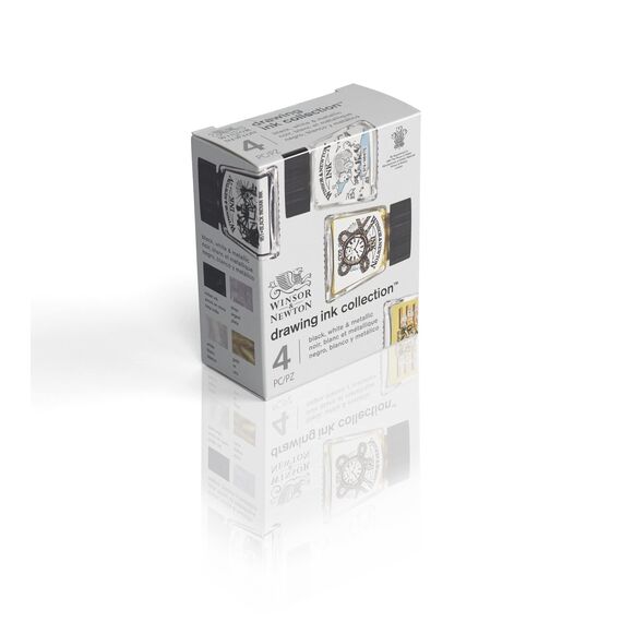 Winsor & Newton 1090106, 4 Zeichentuschen