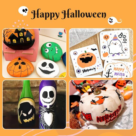 Arrtx Acrylstifte für Steine Wasserfest-36 Farben Stifte Steine Bemalen, Pinsel Spitze Acrylmarker Zum Bemalen Acrylmarker für malerei, Keramik, Glas, Holz, Metall, Leinwand, DIY Fotoalbum