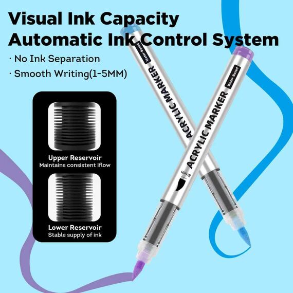 colpart Pens Acrylstifte für Steine wasserfest-168 Farben Steine Bemalen Doppelendige Acrylic PaintPermanent Marker Stift Für Kunststoff Glas Holz Keramik Metall Reifen Leinwand.