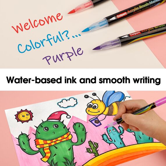 Acrylstifte für Steine Wasserfest-12 Farben Nail Art Marker ostereier zum bemalen für Lettering, Kartenherstellung, Rock Malerei, Stein, Keramik, Glas, Holz, Leinwand, Metall, DIY Kunsthandwerk