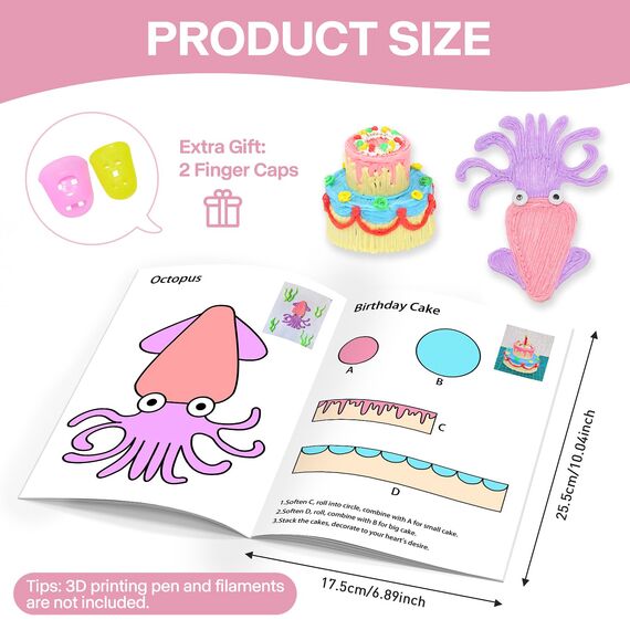 SONGTIY 3D Malerei Zeichenbuch, 40 Muster wiederverwendbare Malerei Graffiti-Schablone, kreative Schablonen Formen mit einer PVC-Platte für Anfänger und Handwerker, Geburtstag DIY Ideen Geschenk