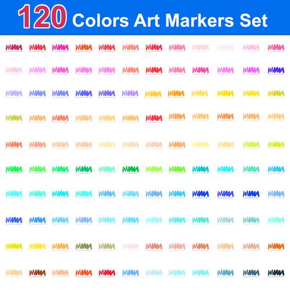 Halobios Dual Brush Pen Set, Filzstifte 120 Farben Pinselstifte Marker Aquarell Stifte Für Kinder und Erwachsene, Ausgestattet mit Schwarzer Tragetasche Lagerbasis