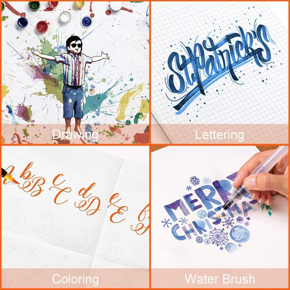 Amteker 24+2 Aquarellstifte, Brush Pen Set, Malen, Pinselstifte mit Flexiblen Nylonspitzen, Stifte Mädchen Geschenke 6-11 Jahre, Geschenk Mädchen 6-10 Jahre, Ostergeschenke Kinder Teenager Ostern