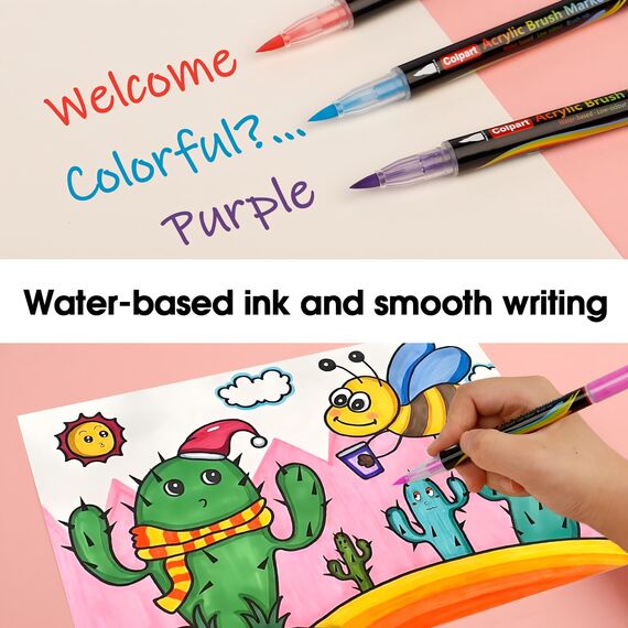 Colpart-48 Farben Acrylstifte für Stein,nail, Holz, Glas, Keramik, Kunststoff und Leinwand – Künstlerisches Material für Erwachsene-Nail Art Marker