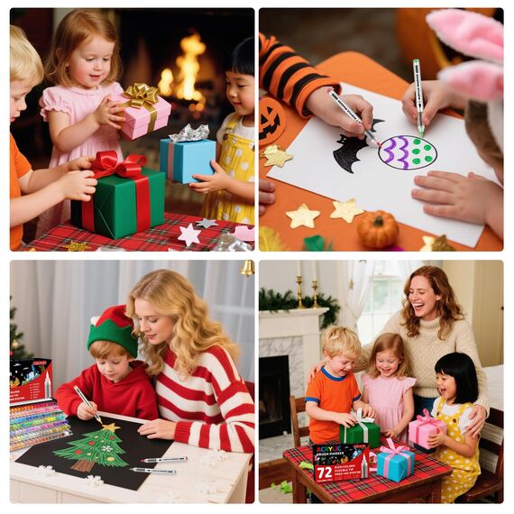 colpart 84 Farben Acrylstifte mit Flüssigtinten-System, Wasserfest & Schnelltrocknend, Innovatives Tintenfluss-Design, Ungiftige Acrylic Paint Marker für Steine, Glas, Holz, Keramik und Porzellan